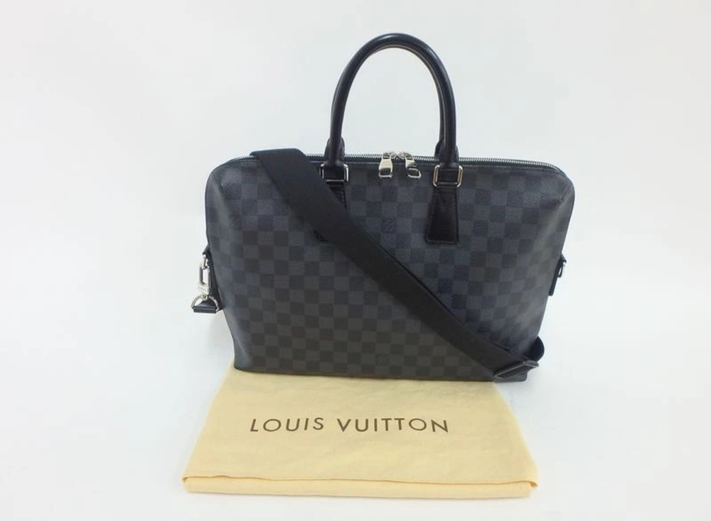 Louis Vuitton Damier Graphite Black PDJ business bag shoulder strap